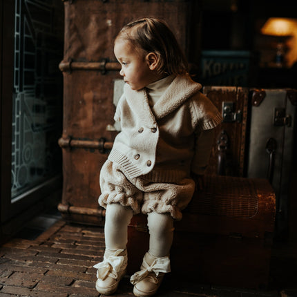 Nannie Merino Wool Waistcoat | Soft Sand