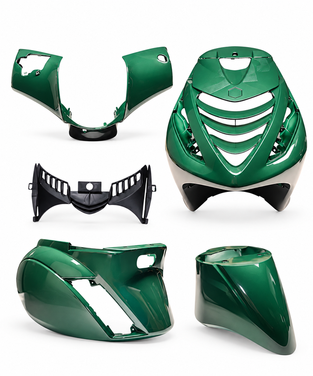 Piaggio Zip SP Plaatset 5-Delig Glans Alfa Groen – Kappenset / Beplatingsset