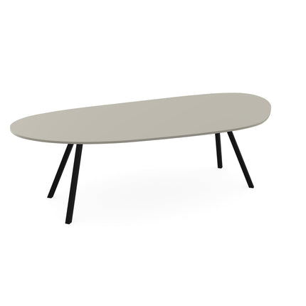 HPL Eettafel seashell - Organisch A - I-schuin zwart