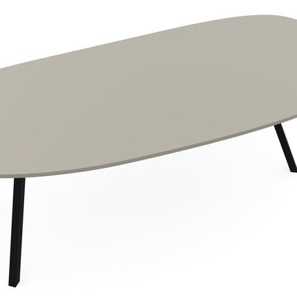 HPL Eettafel seashell - Organisch A - I-schuin zwart