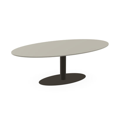 HPL-Esstisch Seashell - Oval - Giro Oval Dunkelbraun