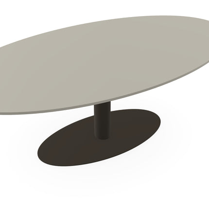 HPL-Esstisch Seashell - Oval - Giro Oval Dunkelbraun