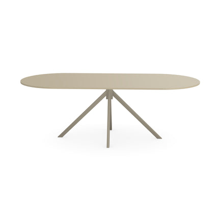 HPL Eettafel Dark Ecru - Plat Ovaal - Jeroen Licht Bruin