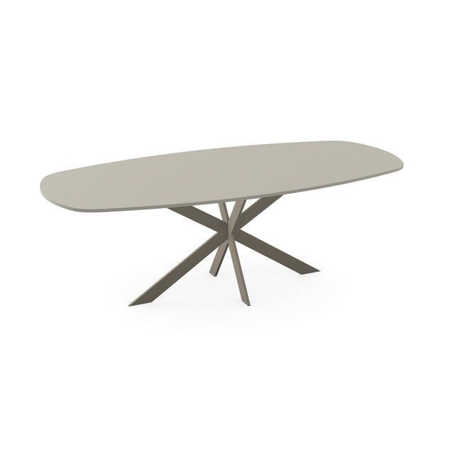 HPL Eettafel Seashell - Deens ovaal - Matrix ultra dun licht bruin