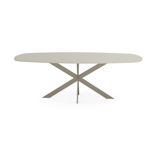 HPL Eettafel Seashell - Deens ovaal - Matrix ultra dun licht bruin