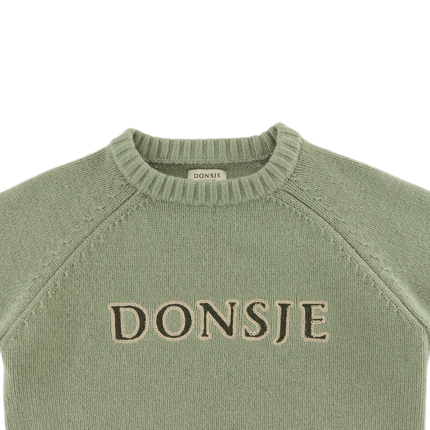 Fionn Merino Wool Sweater Desert Green | Kindertrui