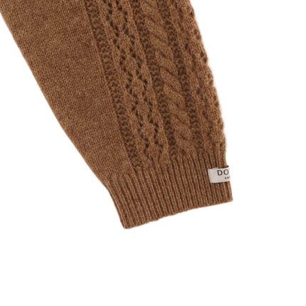 Danik Merino Wool Cardigan | Kindervest | Rose Brown
