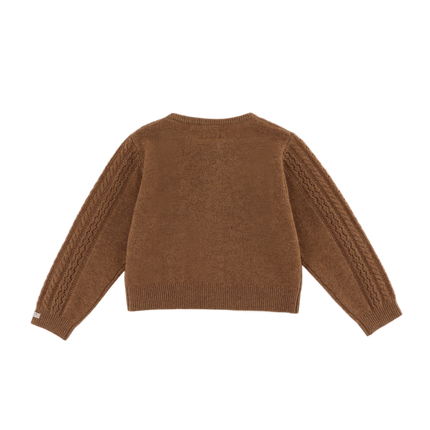 Danik Merino Wool Cardigan | Kindervest | Rose Brown