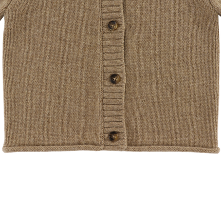 Brittan Merino Wool Cardigan | Bear | Milk Chocolate Melange
