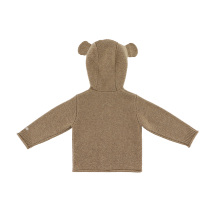 Brittan Merino Wool Cardigan | Bear | Milk Chocolate Melange
