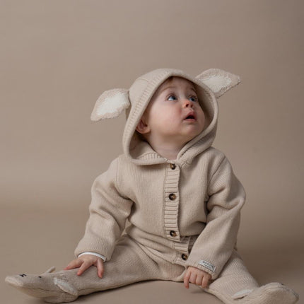 Brittan Merino Wool Cardigan | Bunny | Soft Sand