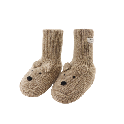 Maicer Merino Wool Booties | Bear | Milk Chocolate Melange