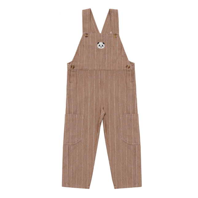 Jareth Overalls | Panda | Milk Chocolate Striped