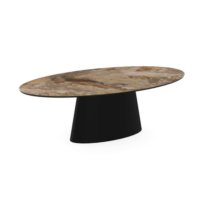 Keramik-Esstisch Ankara Bronze - Oval - Sjors Schwarz