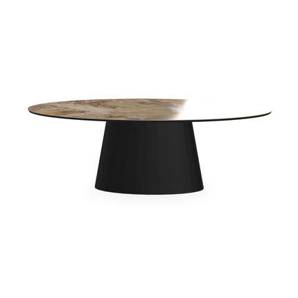 Keramik-Esstisch Ankara Bronze - Oval - Sjors Schwarz