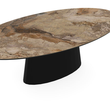 Keramik-Esstisch Ankara Bronze - Oval - Sjors Schwarz
