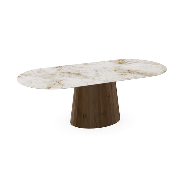 Keramiek eettafel Cuarzo Reno - Plat ovaal - Sjors Toscane 2x