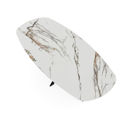 Keramik-Gartentisch Iceberg - dänisch oval - Balou schwarz