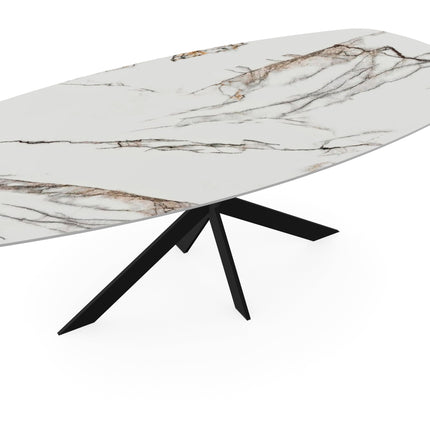 Keramik-Gartentisch Iceberg - dänisch oval - Balou schwarz
