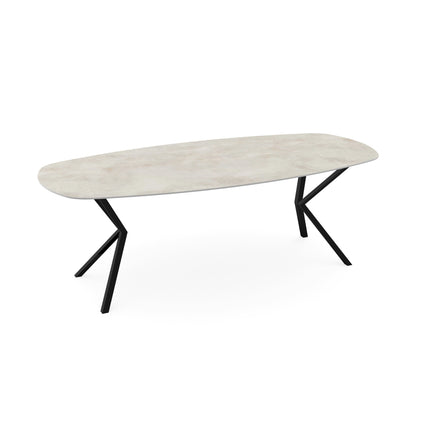 Keramik-Esstisch Distrito Marfil - Dänisch oval - VV schwarz