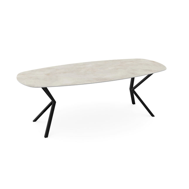 Keramik-Esstisch Distrito Marfil - Dänisch oval - VV schwarz
