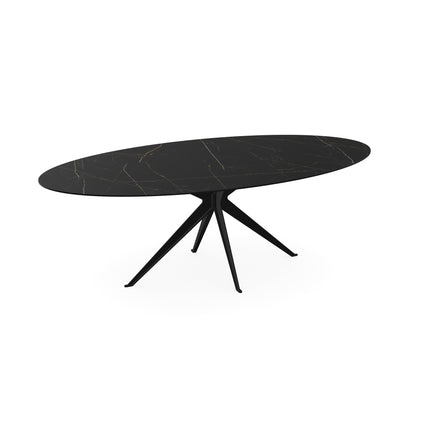 Keramik-Esstisch Nero Ardi - Oval - Anna schwarz