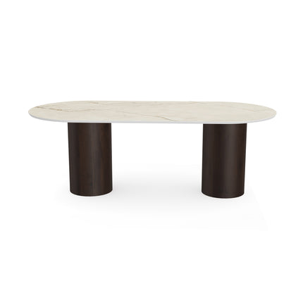 Esstisch aus Keramik Canala Roma - Flach oval - Columbus duo