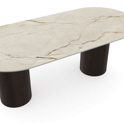 Esstisch aus Keramik Canala Roma - Flach oval - Columbus duo