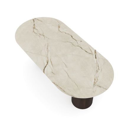 Esstisch aus Keramik Canala Roma - Flach oval - Columbus duo