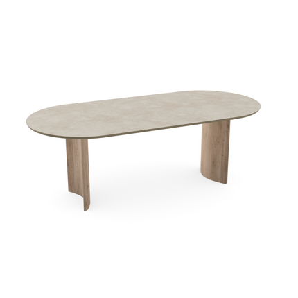 Keramiek eettafel Surface Arena - Plat Ovaal - LouLou Naturel