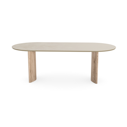 Keramiek eettafel Surface Arena - Plat Ovaal - LouLou Naturel
