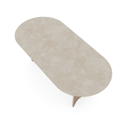 Keramiek eettafel Surface Arena - Plat Ovaal - LouLou Naturel