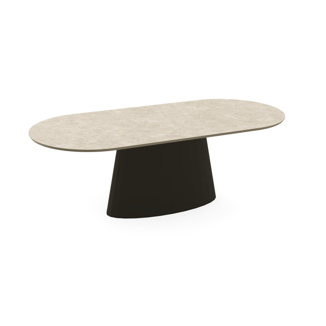 Keramik-Esstisch Hermitage Arena - Flach oval - Sjors Anodic Bronze