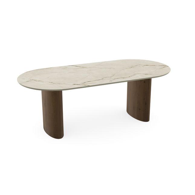 Keramiek eettafel Canala Roma - Plat Ovaal - Freya Eiken Massief
