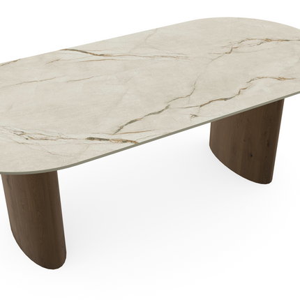 Keramiek eettafel Canala Roma - Plat Ovaal - Freya Eiken Massief