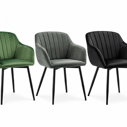 Eetkamerstoelen met Armleuning – Cognac Bruin – Comfortabele Gestoffeerde Stoelen met Lendensteun en Metalen Poten – Set van 2, 4 of 6