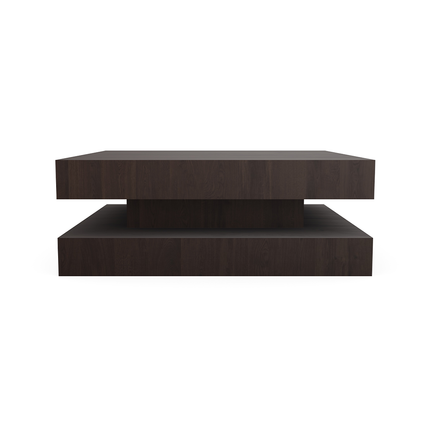 Doppelter Würfel-Couchtisch - Walnut Brown 2x