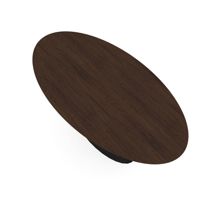 Melamin-Esstisch Casella Eiche Kastanienbraun - Oval - Sjors schwarz