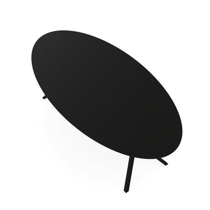 Melamin-Esstisch Eiche schwarz - oval - VV-Gestell