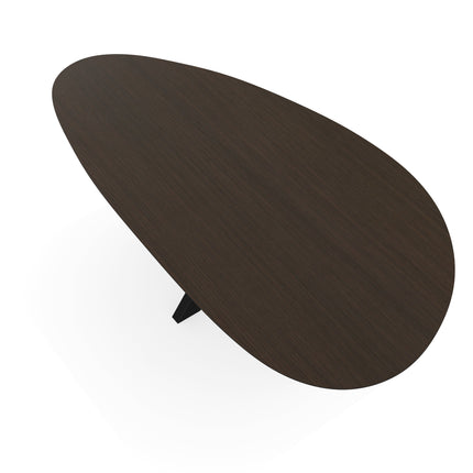 Melamine eettafel eiken bruin - Kiezel Type A - Matrix dun onderstel