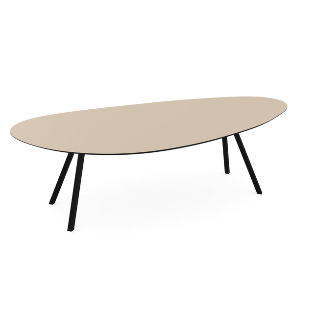 Melamine eettafel beige - Kiezel Type A - Schuine i onderstel