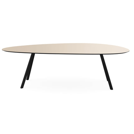 Melamine eettafel beige - Kiezel Type A - Schuine i onderstel
