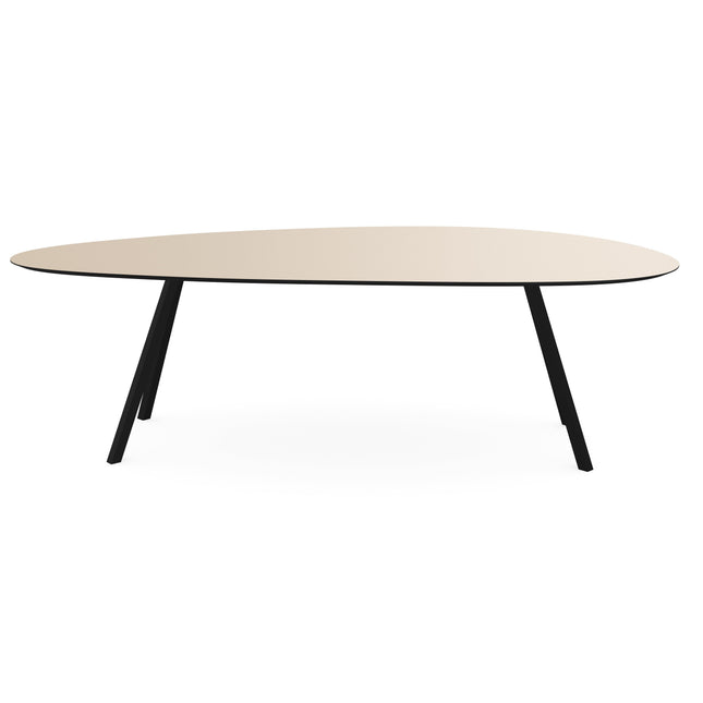 Melamine eettafel beige - Kiezel Type A - Schuine i onderstel