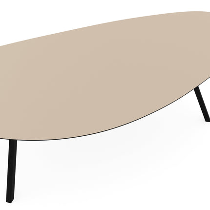 Melamine eettafel beige - Kiezel Type A - Schuine i onderstel