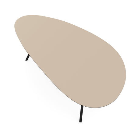 Melamine eettafel beige - Kiezel Type A - Schuine i onderstel