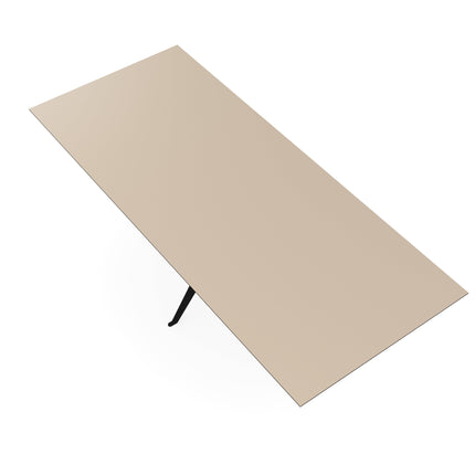 Melamine eettafel beige - Recht - Anna onderstel