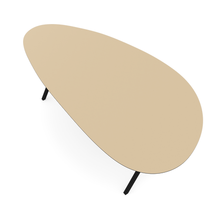 Melamine eettafel beige - Kiezel Type A - Scissor onderstel