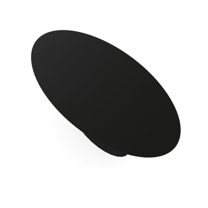 Melamin-Esstisch Eiche schwarz – oval mit schwarzem Untergestell