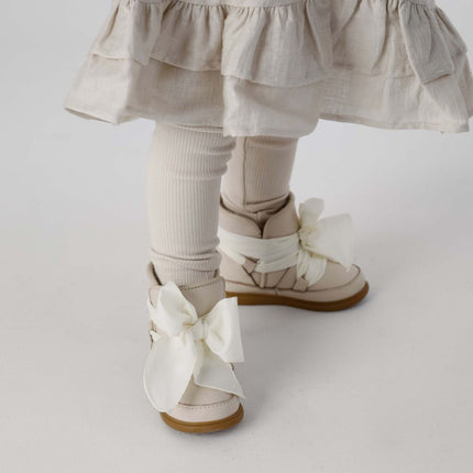 Maudi Shoes | Cream Leather