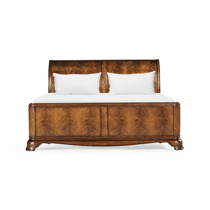 Jonathan Charles Walnut Sleigh US King Bed